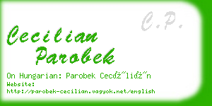 cecilian parobek business card